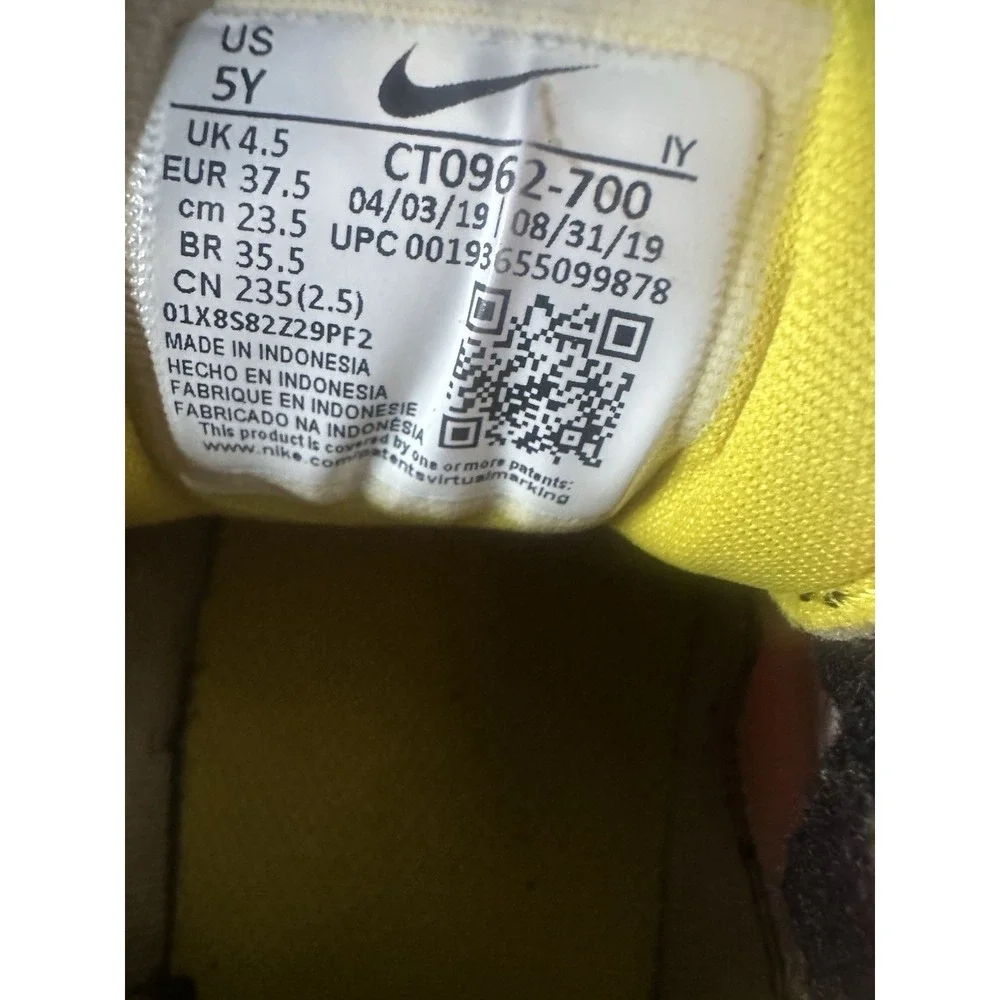 Nike Air Max Plus Fade Chrome Yellow Bright Crimson Youth‎ Size 5 Women's 6.5